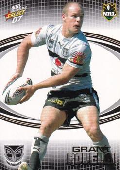 2007 Select NRL Invincible #177 Grant Rovelli Front